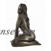 Bronzed  Female Statue Symmetrical Pose   